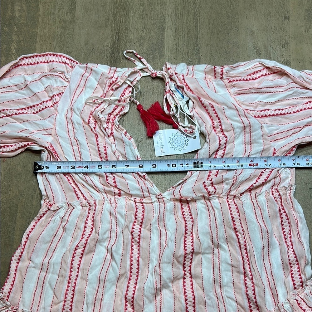 Blue Island White and Pink Swim Coverup - Picture 5 of 6
